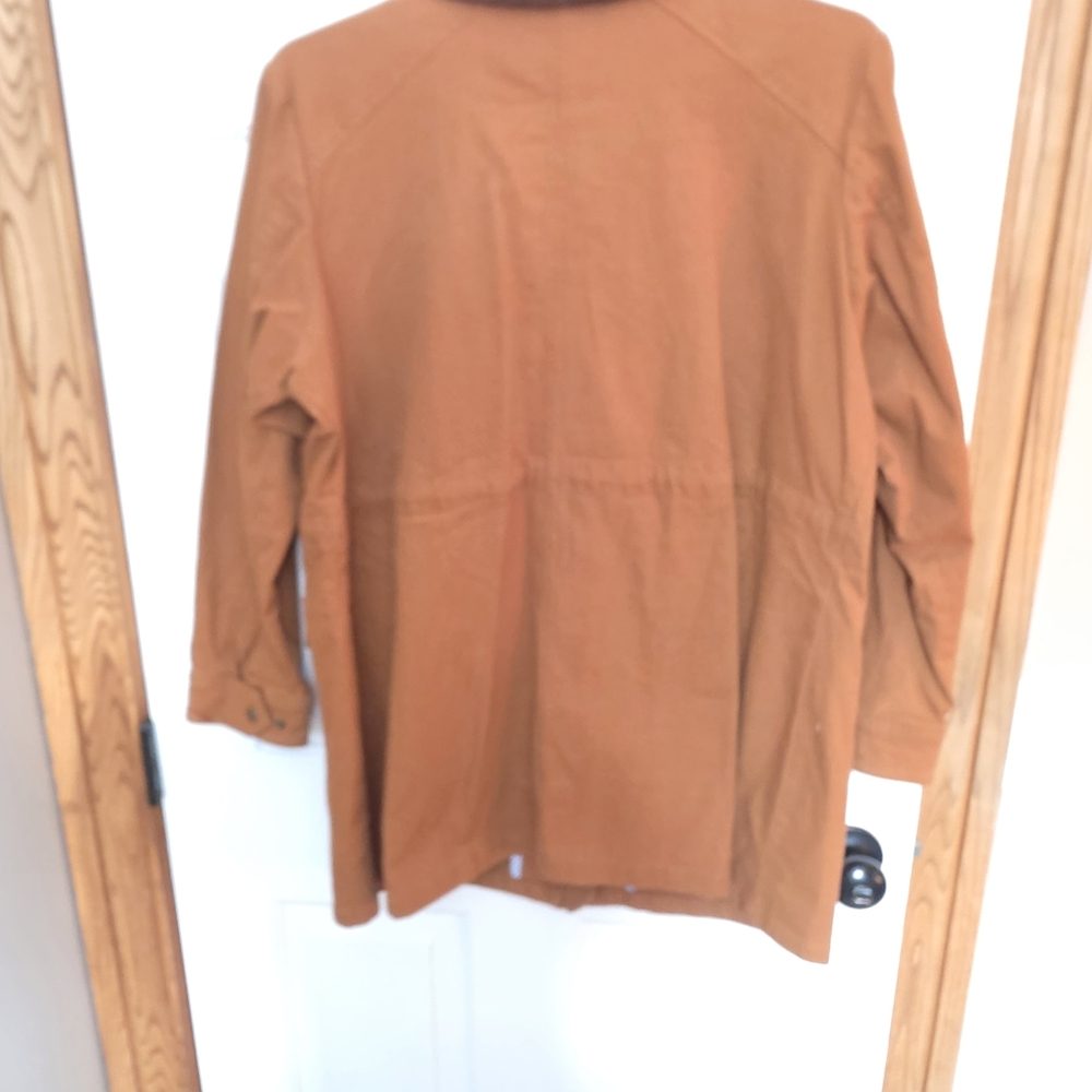 Womans Joan Rivers Button Down Utility Jacket With Coduroy On The Collar  NWT - Picture 8 of 10